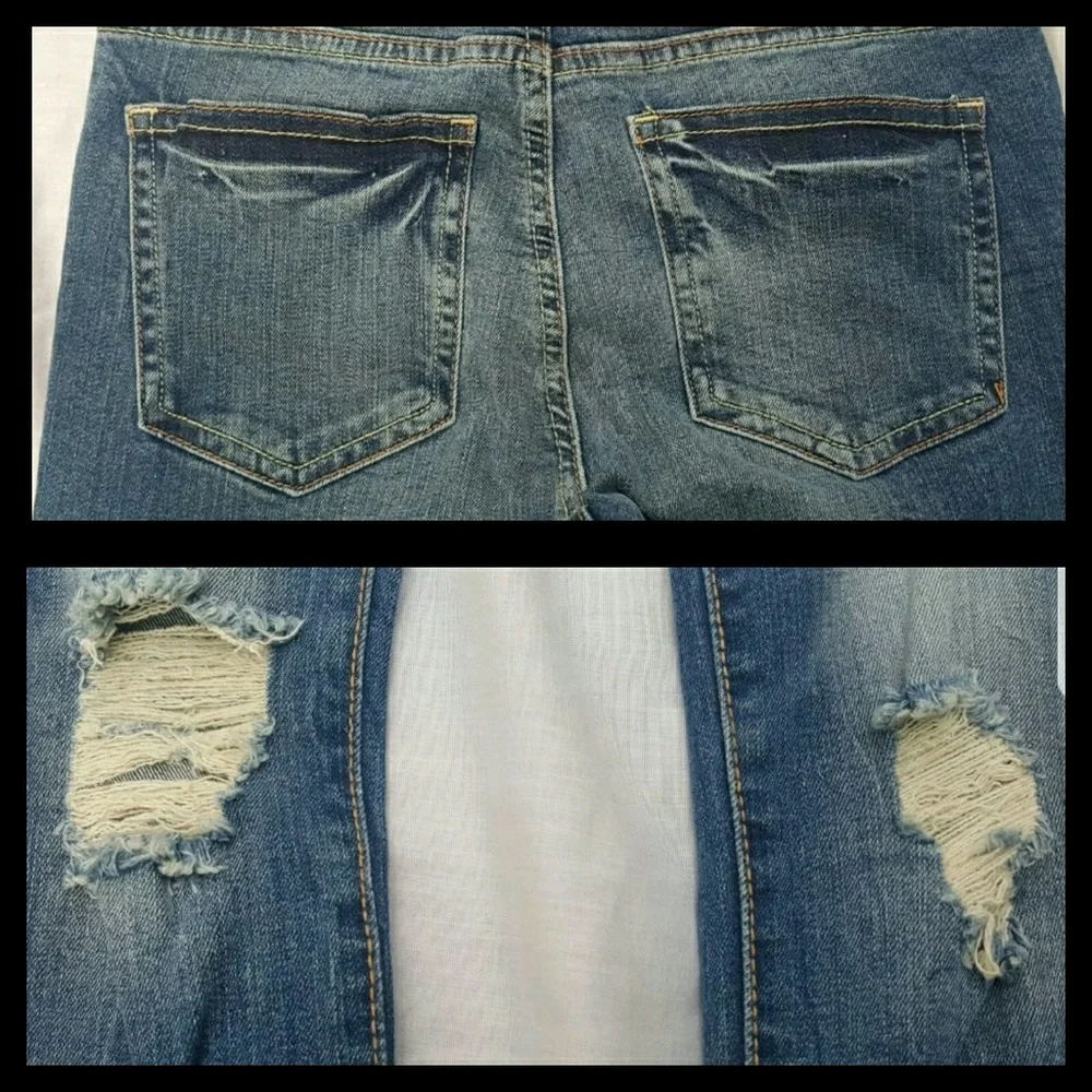 ASOS Noisy May LUCY SUPER SLIM skinny jeans w/destruction distressing NWT